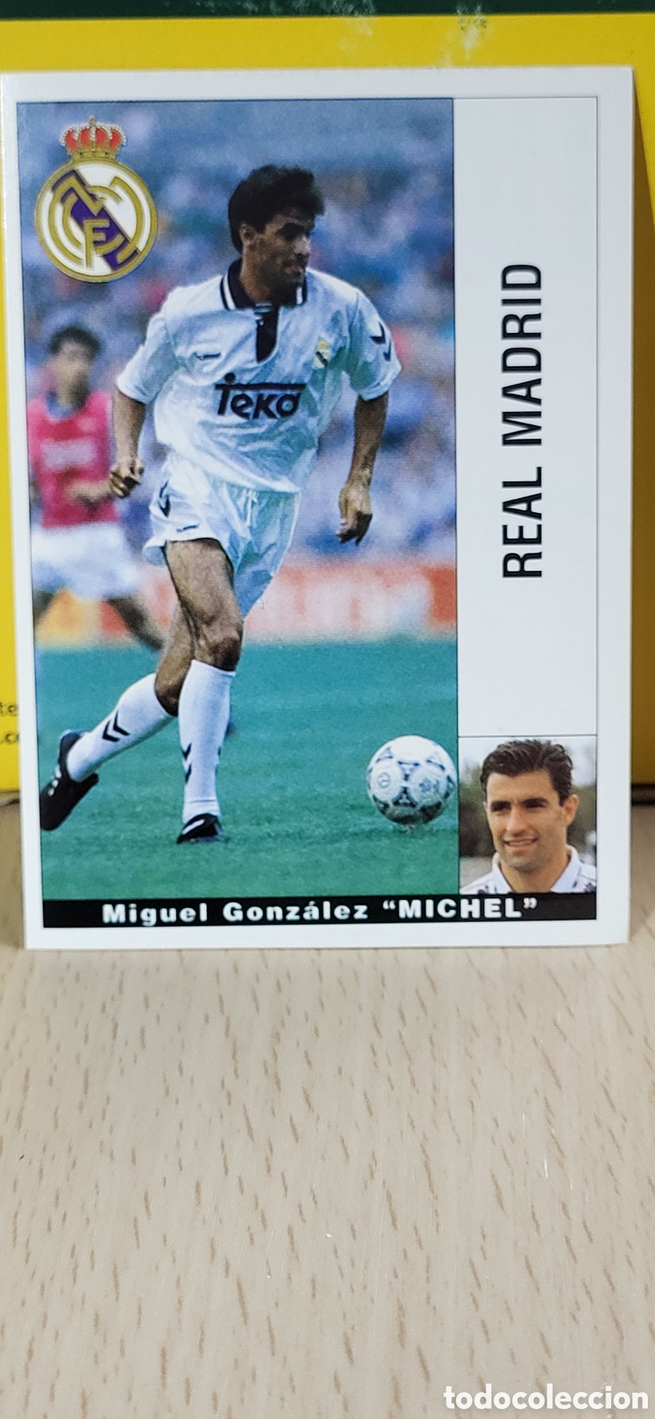 Cartes &agrave; collectionner de Football: MIGUEL GONZALEZ MICHEL REAL MADRID LIGA 95 96 DE FUTBOL PROFESIONAL PANINI