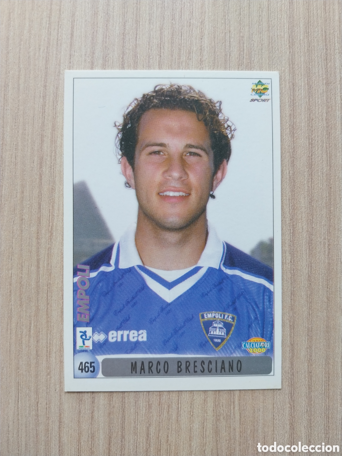 Cromos de F&uacute;tbol: MARCO BRESCIANO MARIO ALFIERI N&deg; 465 FICHAJE CALCIATORI 1999 2000 99 00 EMPOLI MUNDICROMO ITALIA