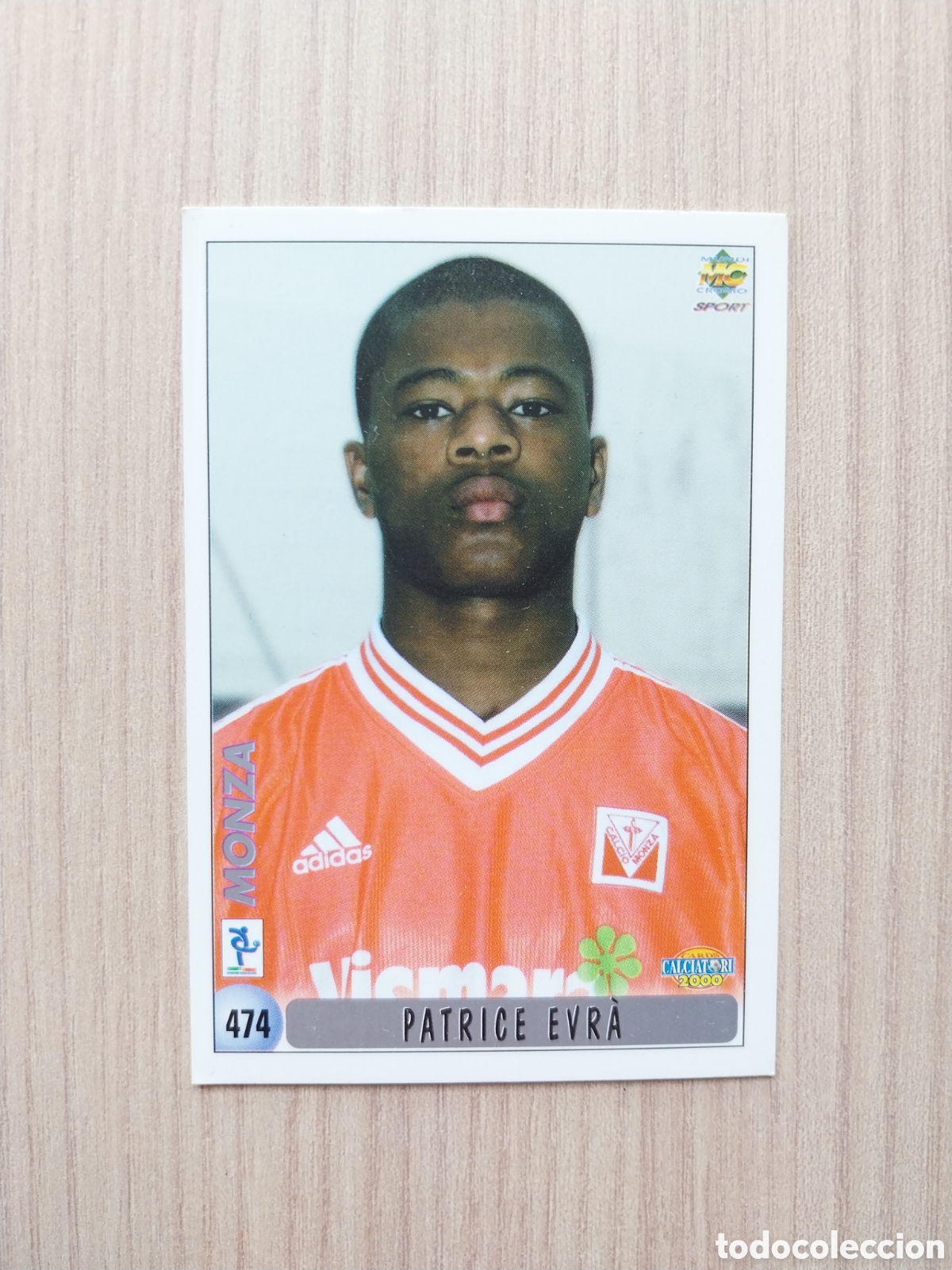 Cromos de F&uacute;tbol: PATRICE EVRA ROOKIE PAOLO COZZI N&deg; 474 FICHAJE CALCIATORI 1999 2000 99 00 MONZA MUNDICROMO ITALIA