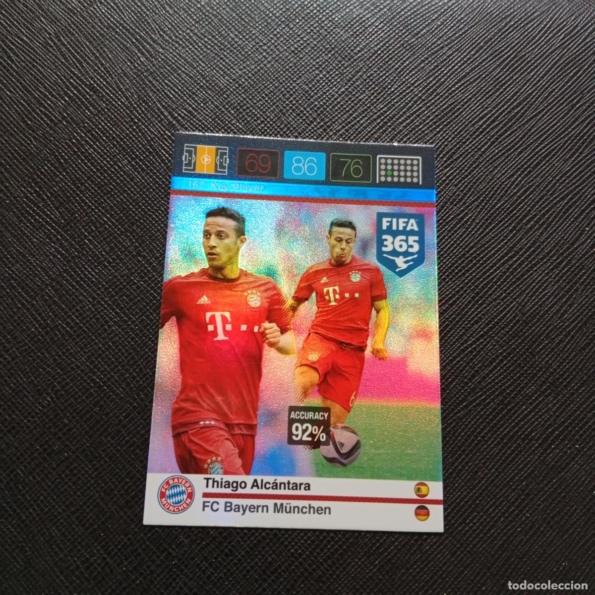 Cromos de F&uacute;tbol: 167 THIAGO ALCANTARA BAYERN MUNICH ADRENALYN 2015 2016 FIFA 365 CROMO FUTBOL 15 16 - A182 PG271