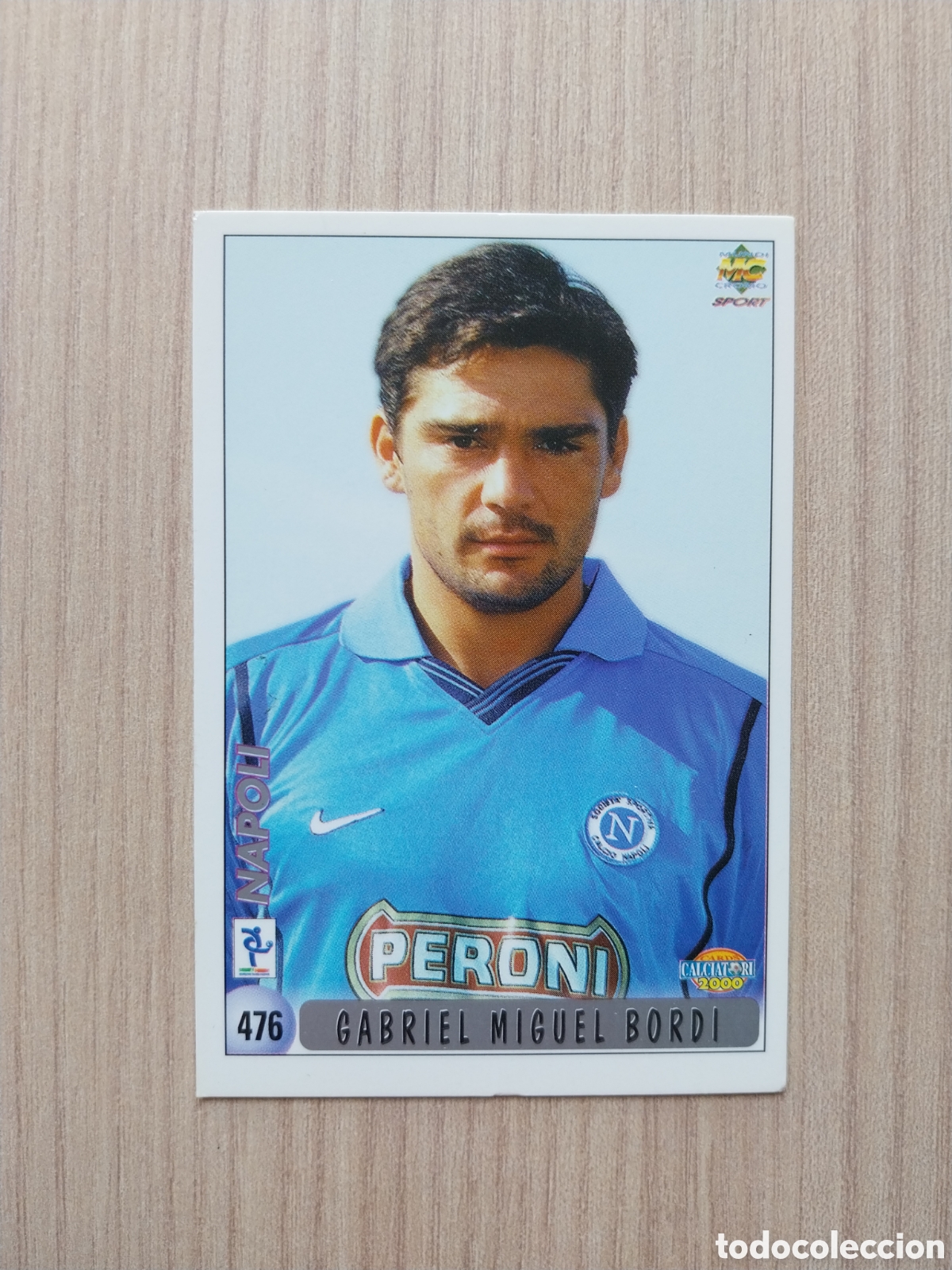 Cromos de F&uacute;tbol: GABRIEL MIGUEL BORDI FRANCESCO BALDINI N&deg; 476 FICHAJE CALCIATORI 1999 2000 99 00 NAPOLI MUNDICROMO