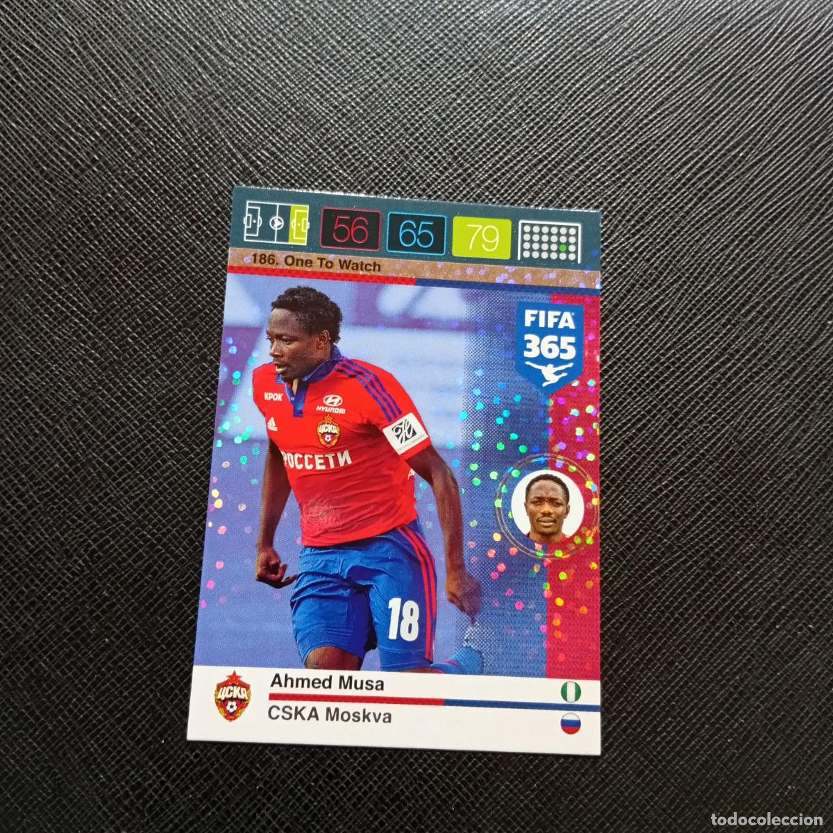 Figurine di Calcio: 186 AHMED MUSA CSKA MOSCU ADRENALYN 2015 2016 FIFA 365 CROMO FUTBOL 15 16 - A182 PG352