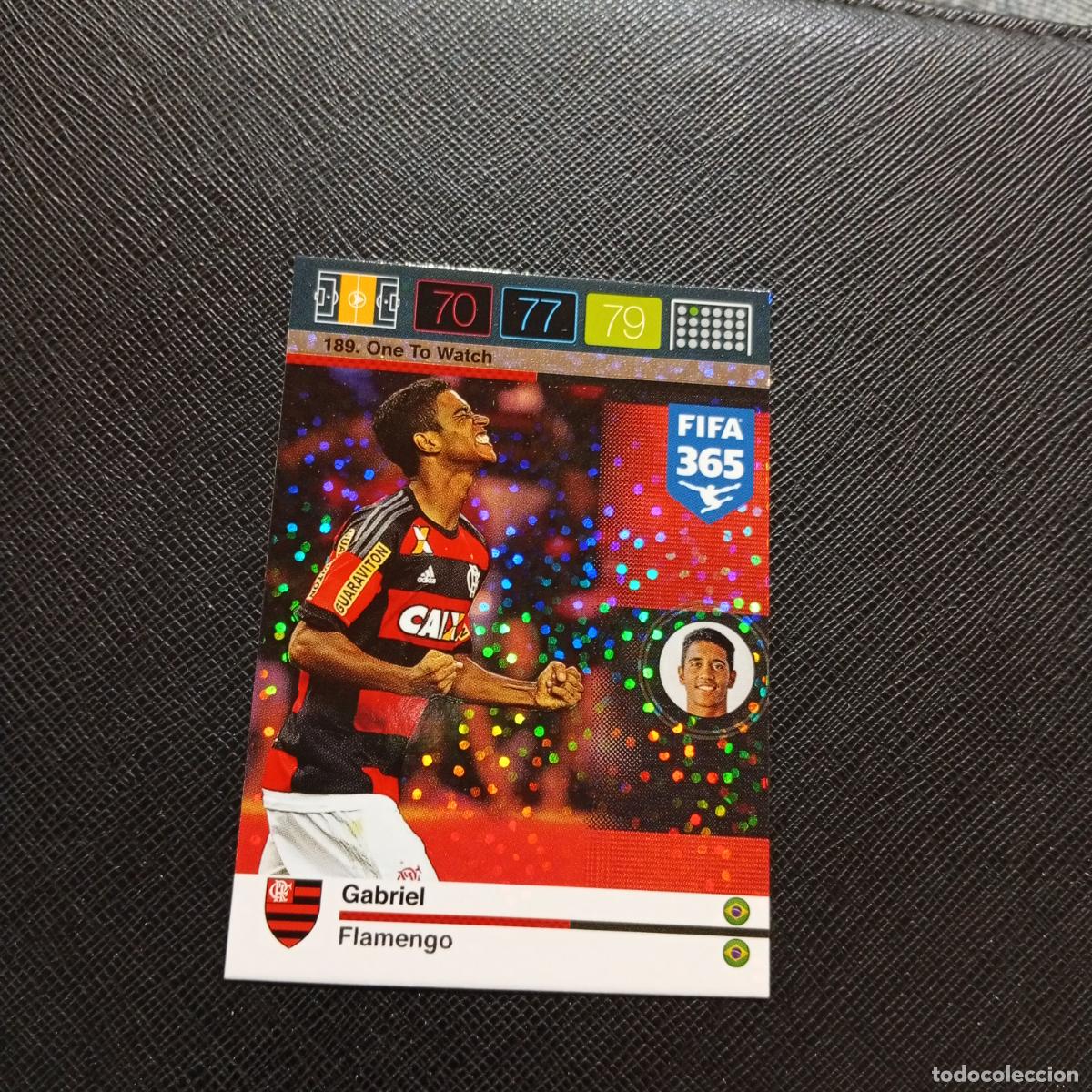 Cromos de F&uacute;tbol: 189 GABRIEL FLAMENGO ADRENALYN 2015 2016 FIFA 365 CROMO FUTBOL 15 16 - A182 PG352