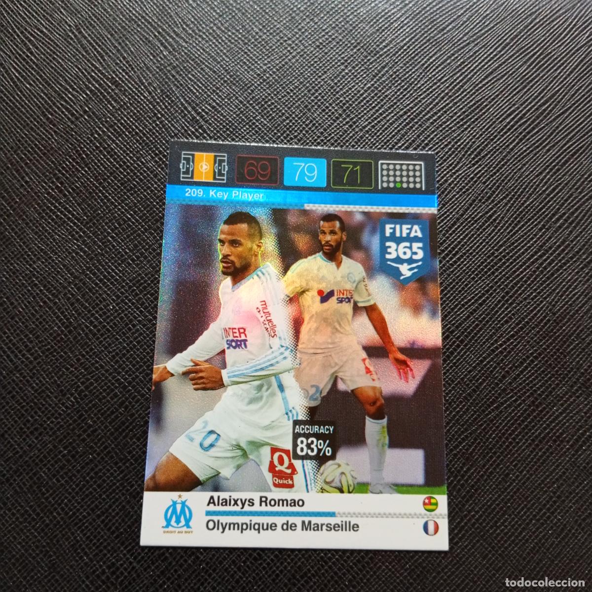 Fu&szlig;ball-Sticker: 209 ALAIXYS ROMAO MARSELLA ADRENALYN 2015 2016 FIFA 365 CROMO FUTBOL 15 16 - A182 PG361