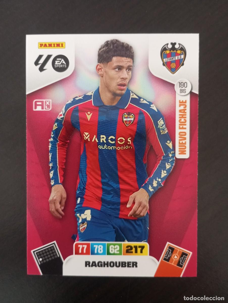 Fu&szlig;ball-Sticker: CARD ADRENALYN XL PANINI 2025-2026 25 26 NUEVO FICHAJE RAGHOUBER LEVANTE 190 BIS