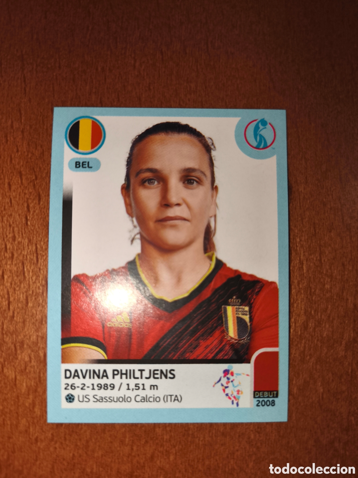 Cromos de F&uacute;tbol: Davina Philtjens n&deg;333 Uefa Women's Euro 2022 B&eacute;lgica