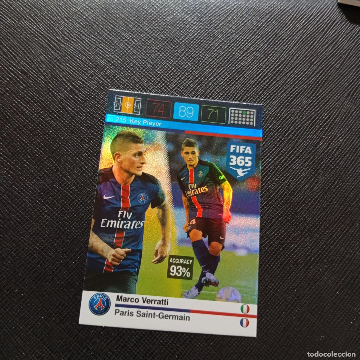 Cromos de F&uacute;tbol: 215 MARCO VERRATTI PSG ADRENALYN 2015 2016 FIFA 365 CROMO FUTBOL 15 16 - A182 PG370