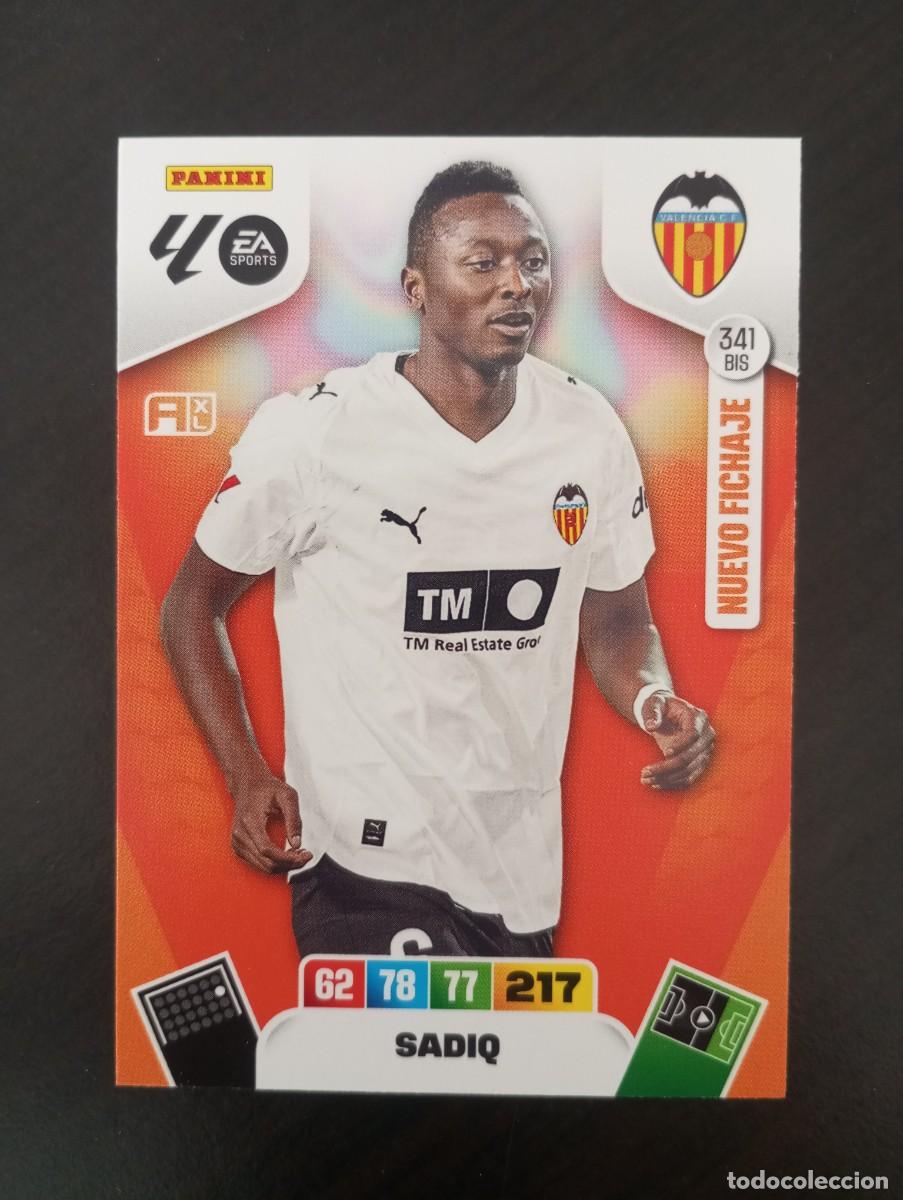 Cromos de F&uacute;tbol: CARD ADRENALYN XL PANINI 2025-2026 25 26 NUEVO FICHAJE SADIQ VALENCIA 341 BIS