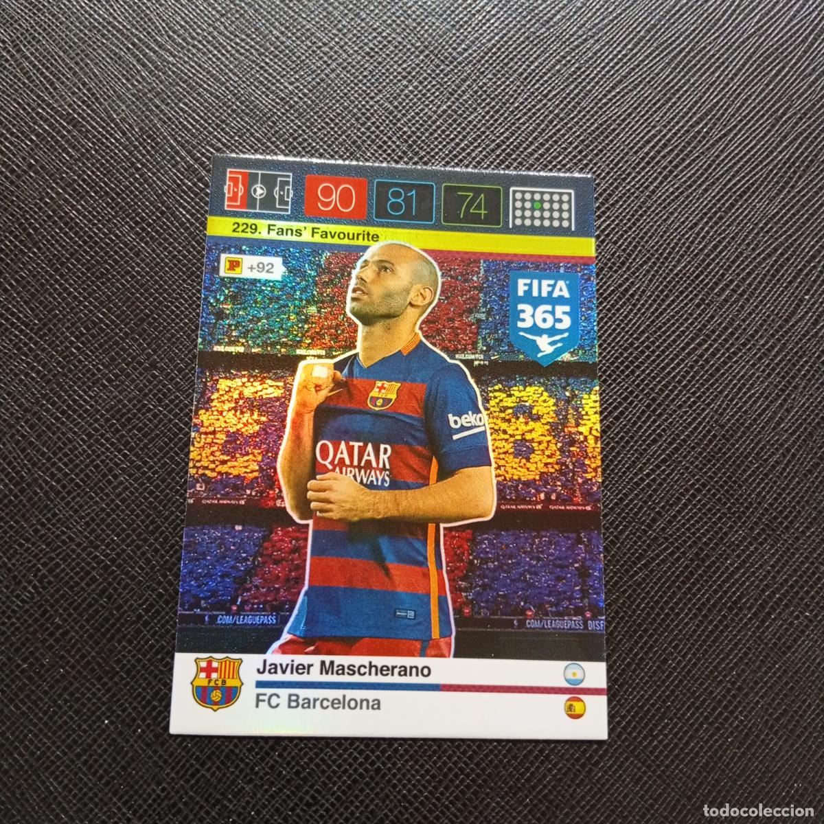 Cromos de F&uacute;tbol: 229 MACHERANO BARCELONA ADRENALYN 2015 2016 FIFA 365 CROMO FUTBOL 15 16 - A182 PG397