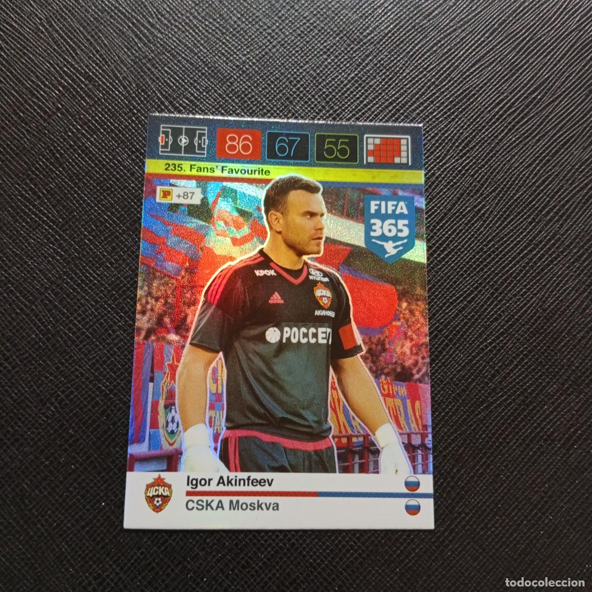 Football Stickers: 235 IGOR AKINFEEV CSKA MOSCU ADRENALYN 2015 2016 FIFA 365 CROMO FUTBOL 15 16 - A182 PG406