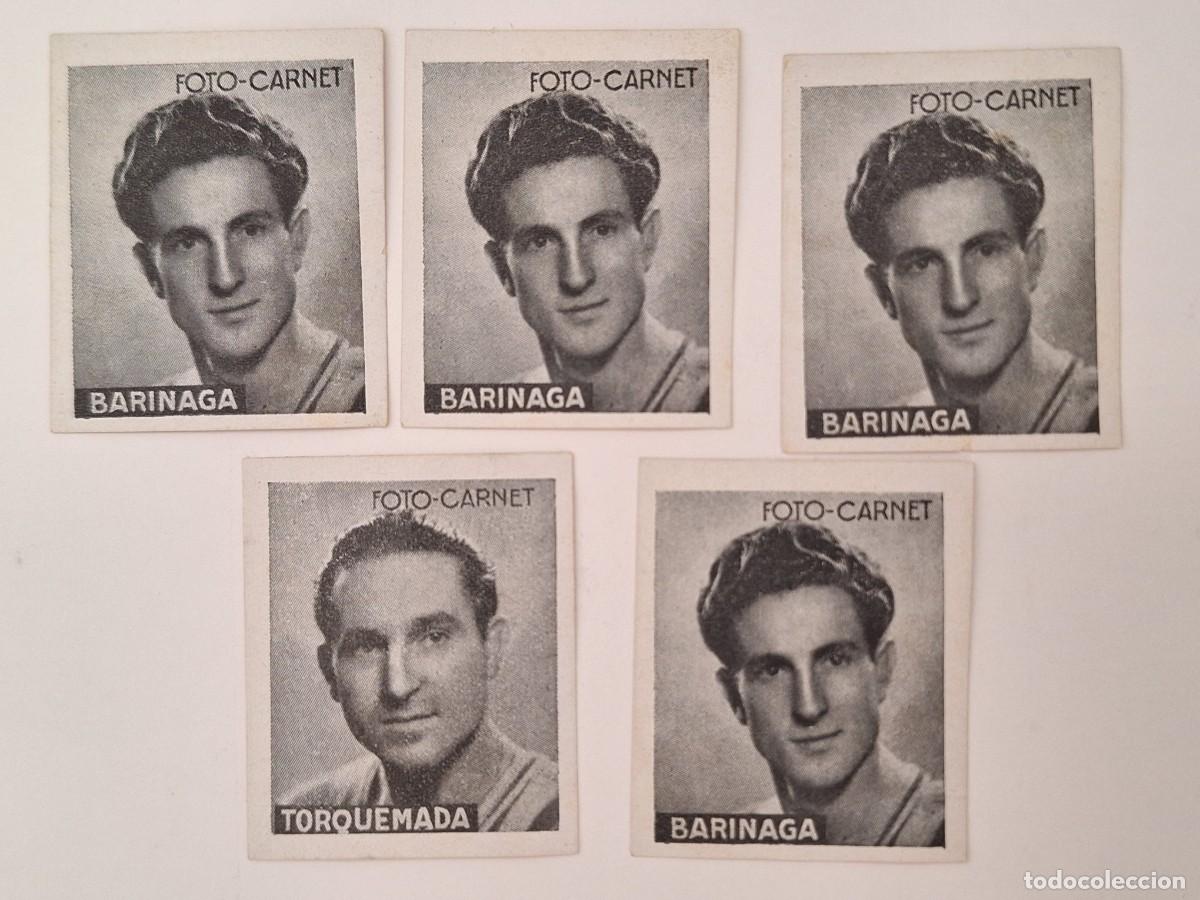 Cromos de F&uacute;tbol: LOTE 5 CROMOS FUTBOL VALLADOLID FOTO CARNET EDITORIAL CISNE 1942 1943 REPETIDOS NUNCA PEGADOS RV