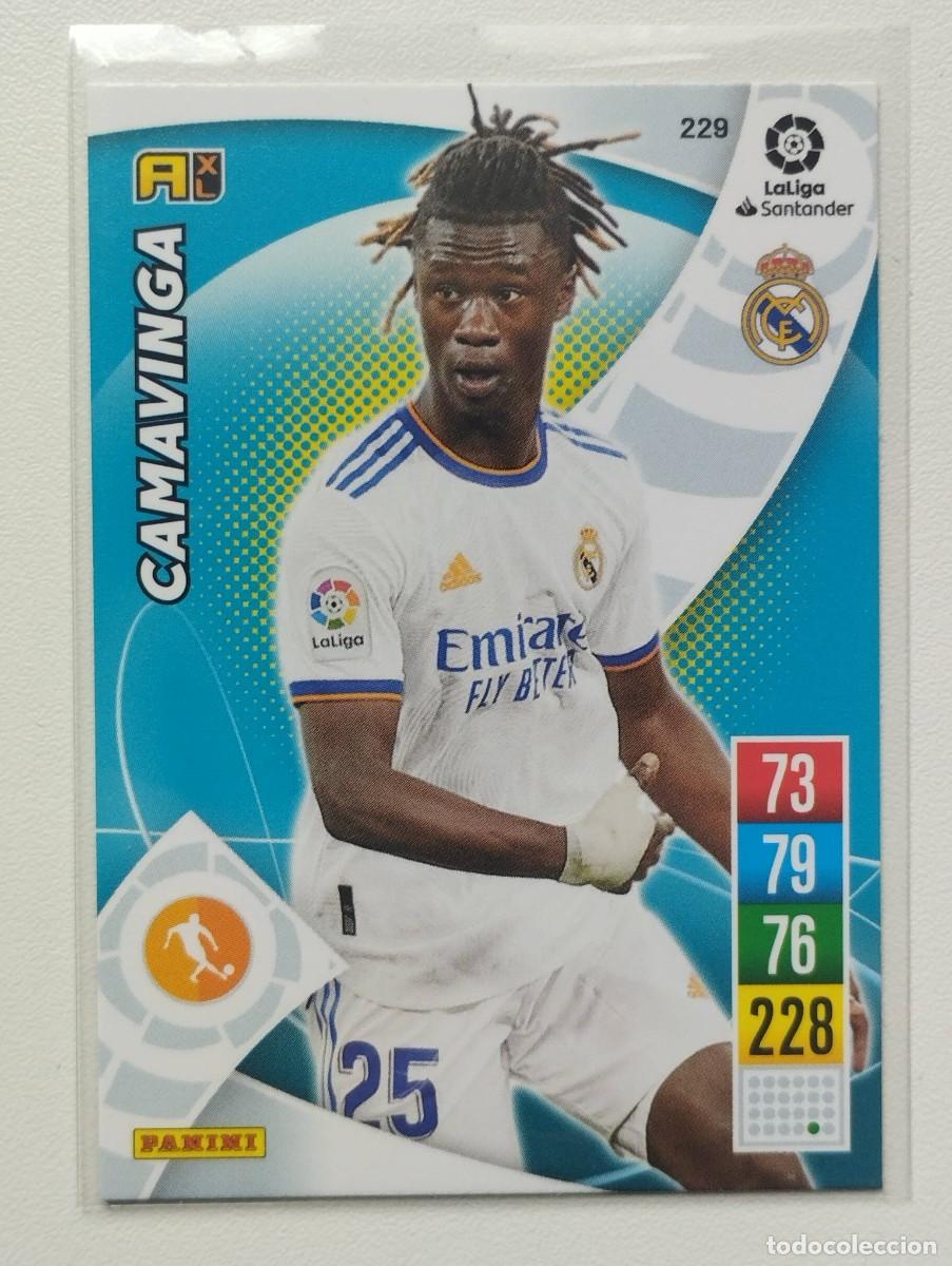 Cromos de F&uacute;tbol: CROMO CARD PANINI ADRENALYN LA LIGA 2021 2022 21 22 EDUARDO CAMAVINGA 229 REAL MADRID