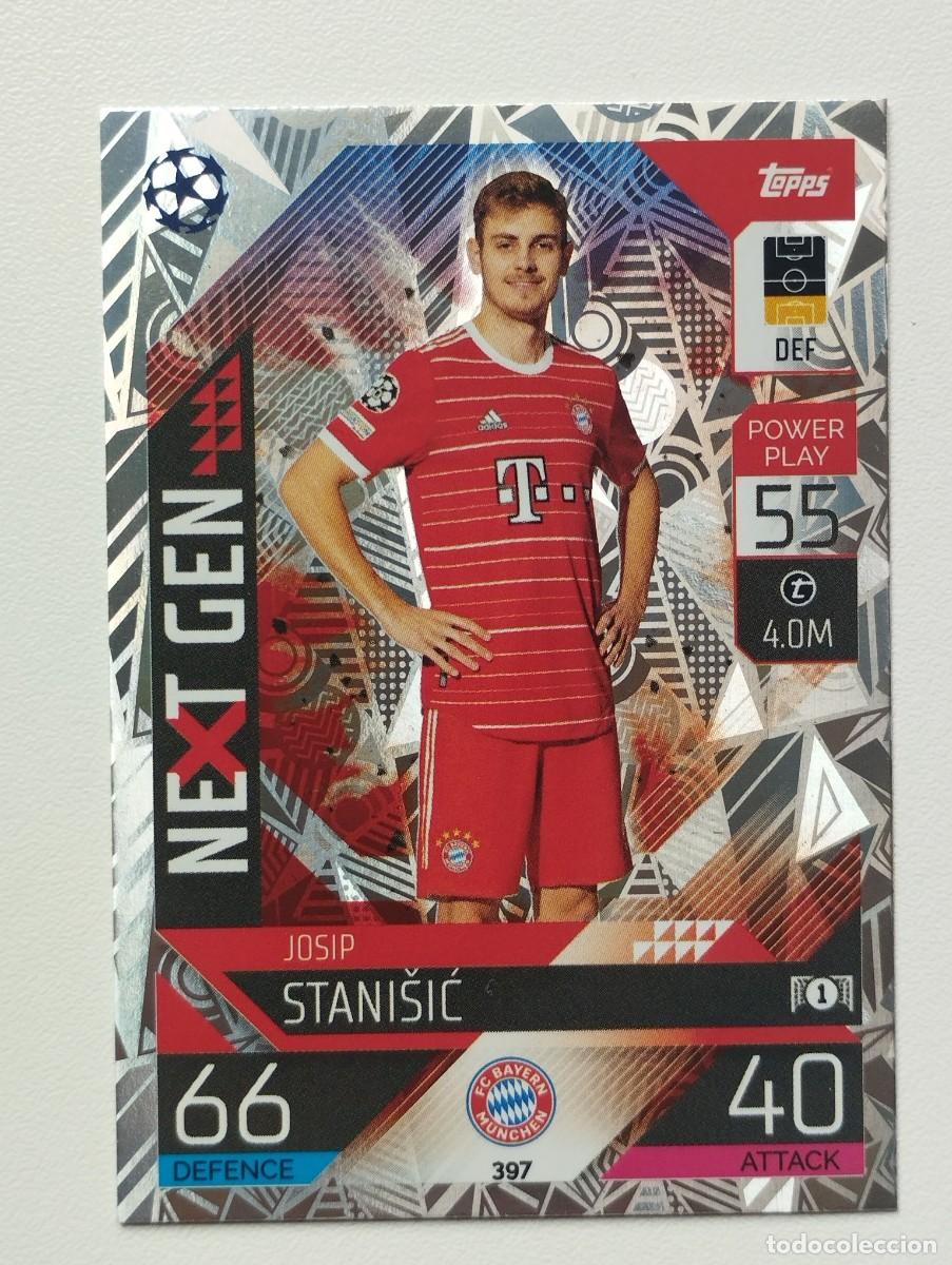 Football Stickers: CROMO CARD TOPPS MATCH ATTAX 2022 2023 22 23 NEXT GEN 397 JOSIP STANISIC BAYERN MUNICH