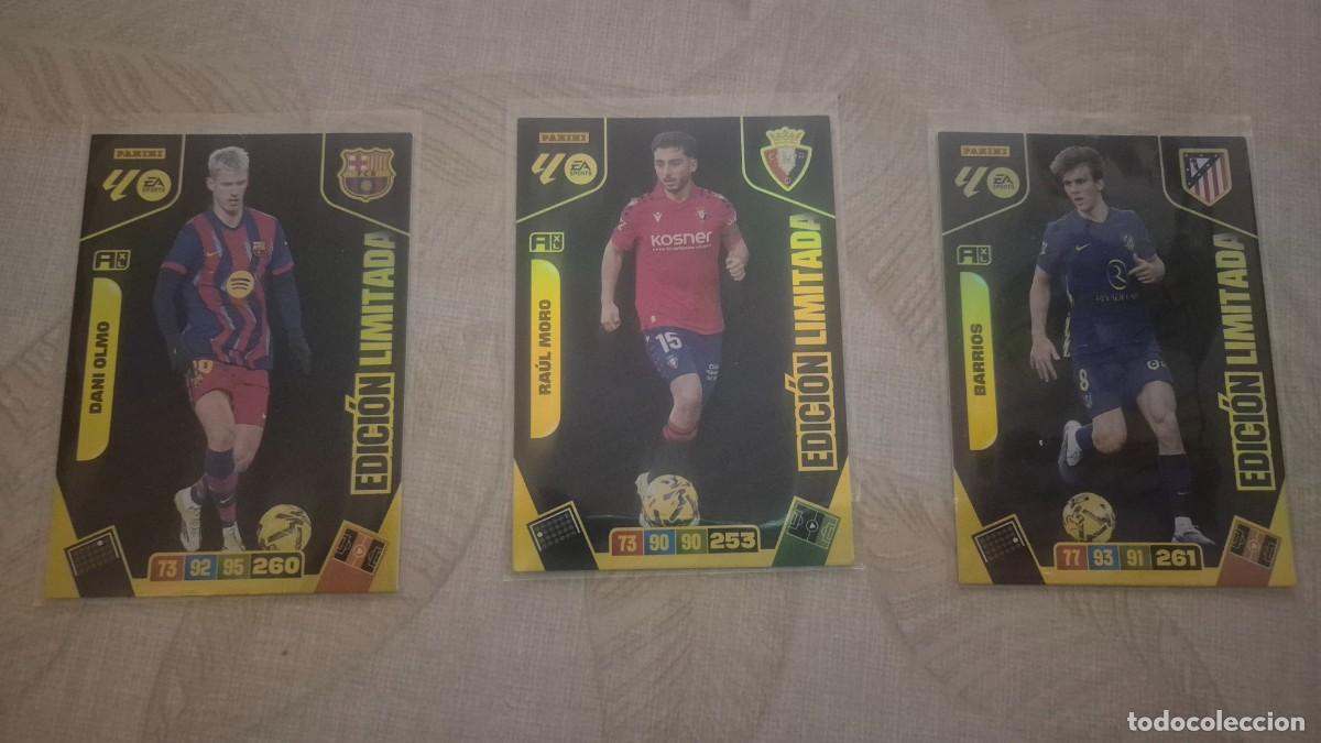 Football Stickers: ADRENALYN XL 2025 2026 3 CARDS EDICION LIMITADA, DANI OLMO, RAUL MORO, BARRIOS