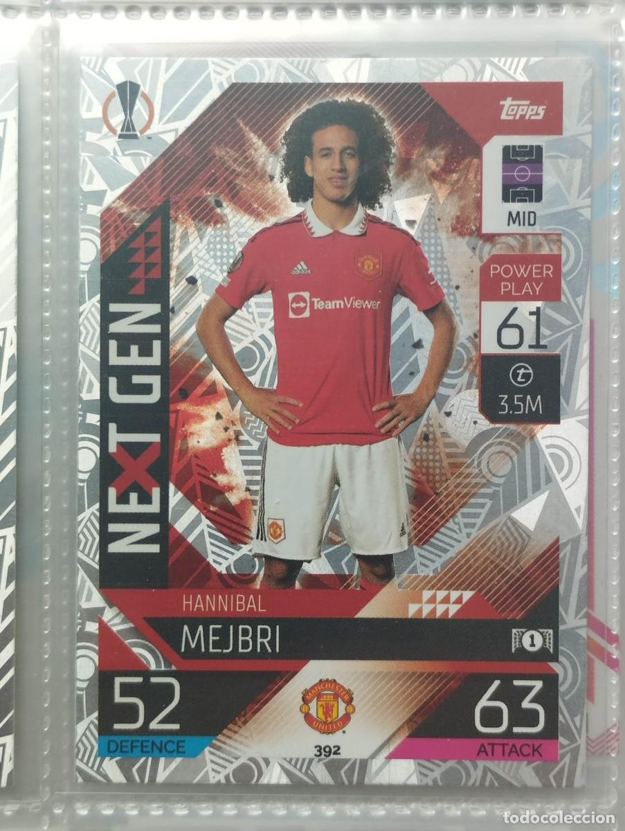 Cromos de F&uacute;tbol: CROMO CARD TOPPS MATCH ATTAX 2022 2023 22 23 NEXT GEN HANNIBAL MEJBRI MANCHESTER UNITED