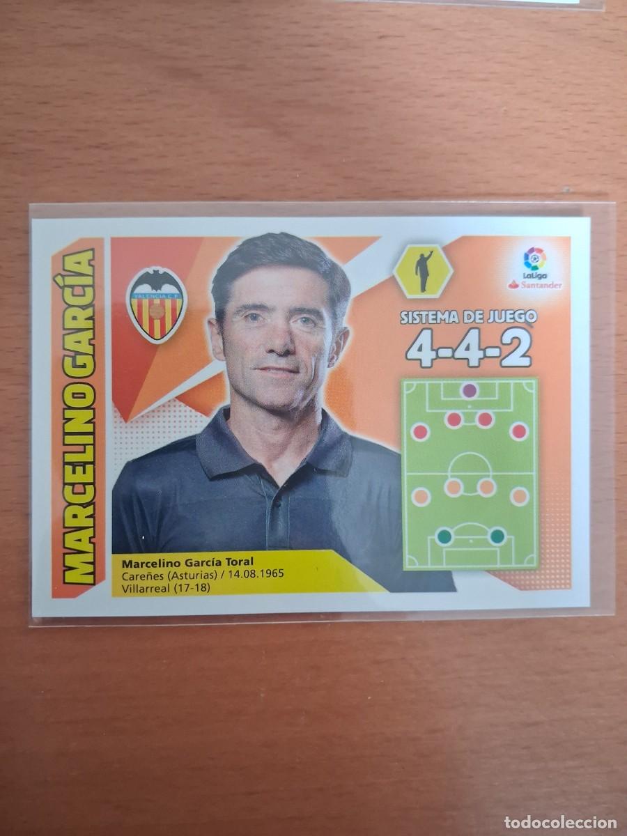 Cromos de F&uacute;tbol: Ediciones Este Liga 2017 2018 17 18 Entrenador Valencia CF 38 Marcelino Garcia