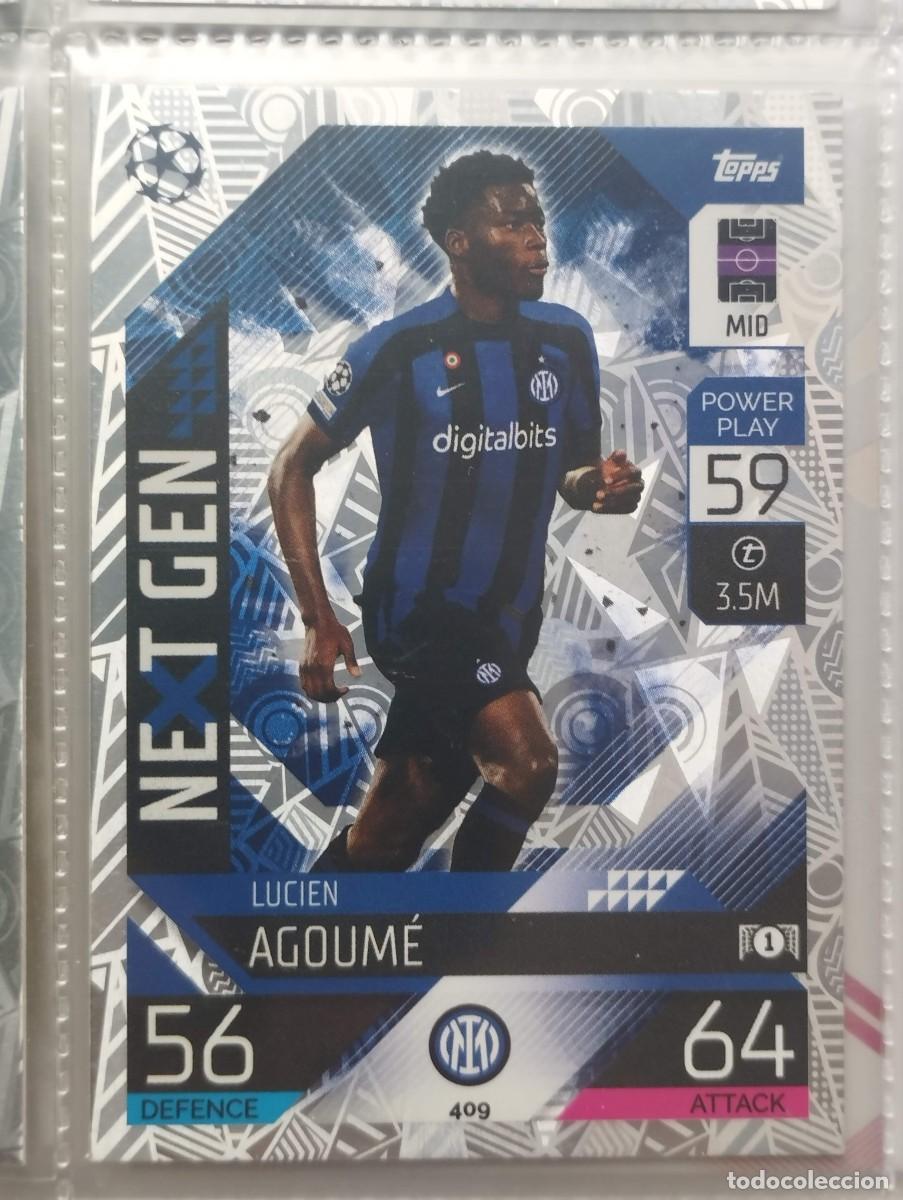 Cromos de F&uacute;tbol: CROMO CARD TOPPS MATCH ATTAX 2022 2023 22 23 NEXT GEN LUCIEN AGOUME 409 INTER