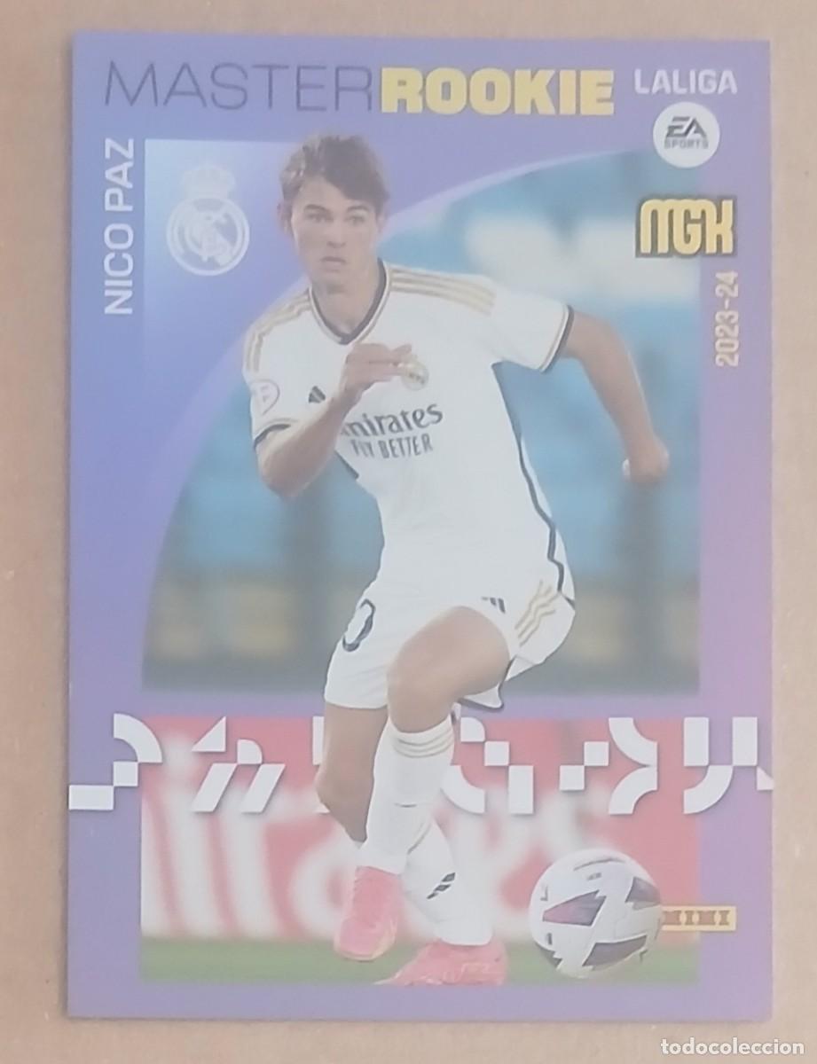 Cromos de F&uacute;tbol: CROMO n&ordm; 514 NICO PAZ MASTER ROOKIE REAL MADRID MEGACRACKS 2023-2024 DE PANINI.