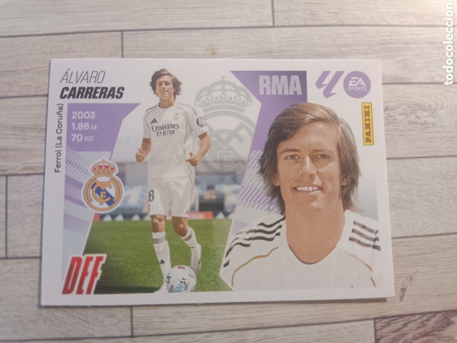 Cromos de F&uacute;tbol: 18 CARRERAS REAL MADRID ULTIMOS FICHAJES LIGA ESTE 2025 2026 PANINI 25 26 SIN PEGAR