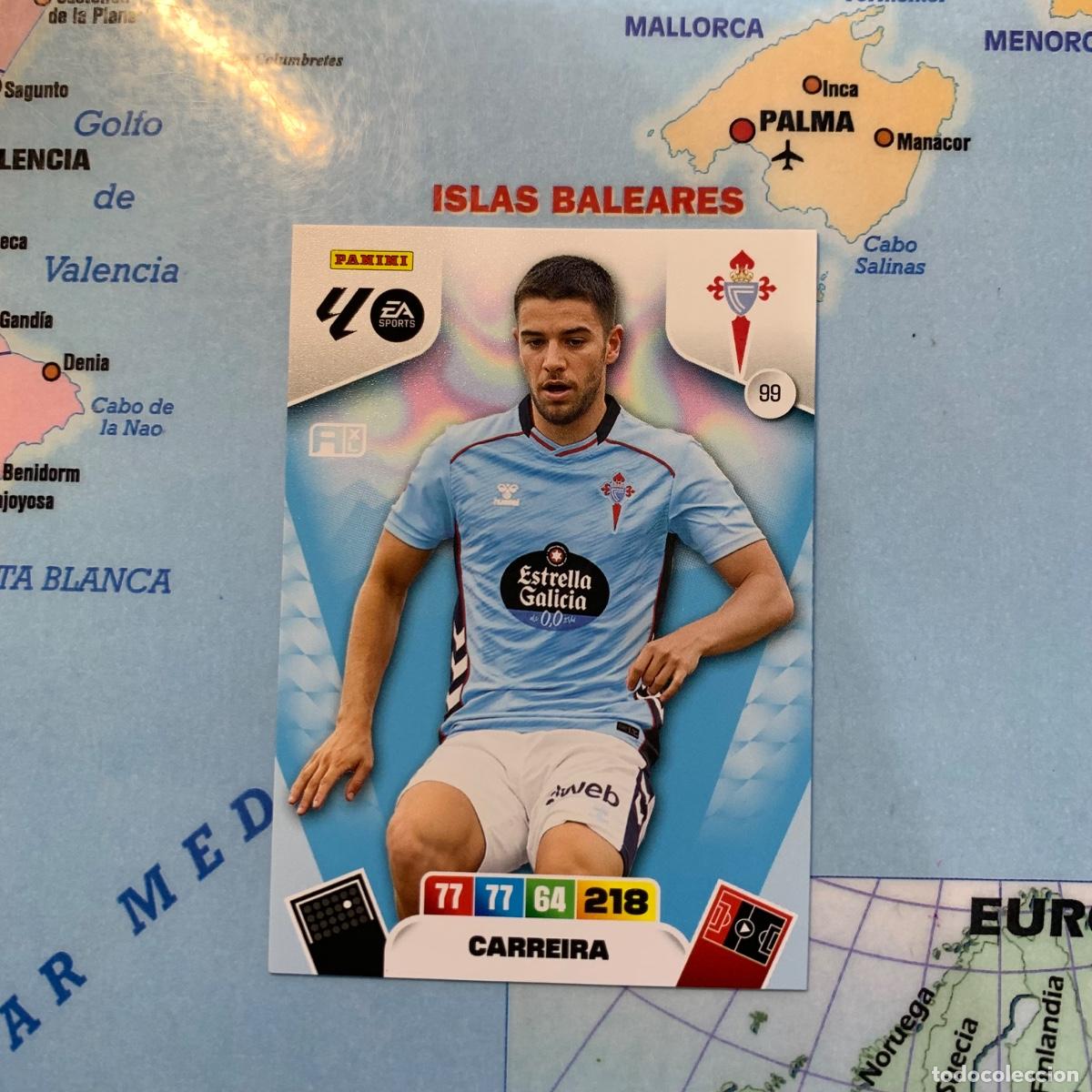 Cromos de F&uacute;tbol: Carreira n&uacute;mero 99 del Celta cromo adrenalyn XL 25-26 2025-2026