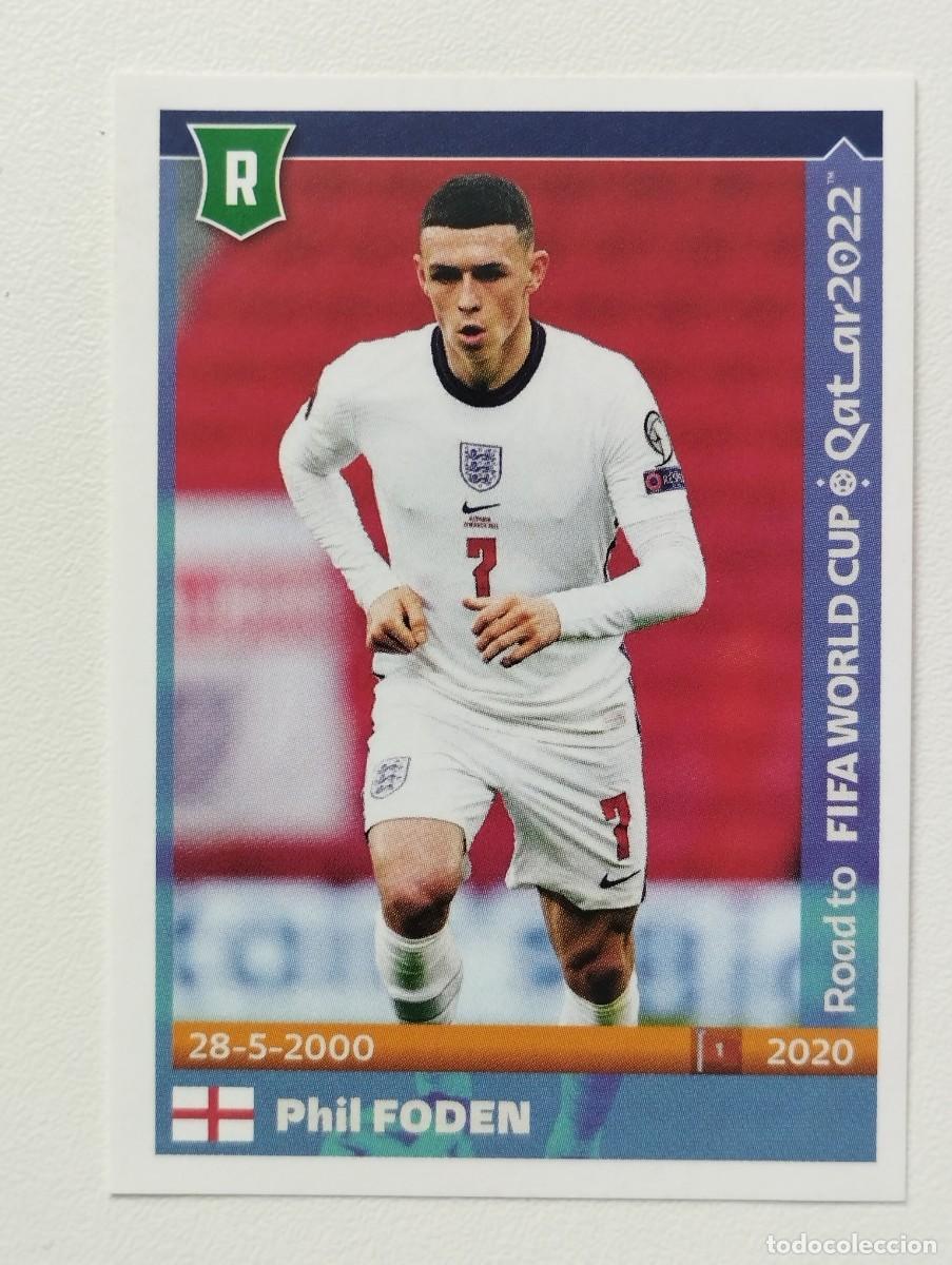 Cromos de F&uacute;tbol: CROMO STICKERS PHIL FODEN 187 INGLATERRA RUMBO A QATAR 2022 PANINI ROAD ROOKIE