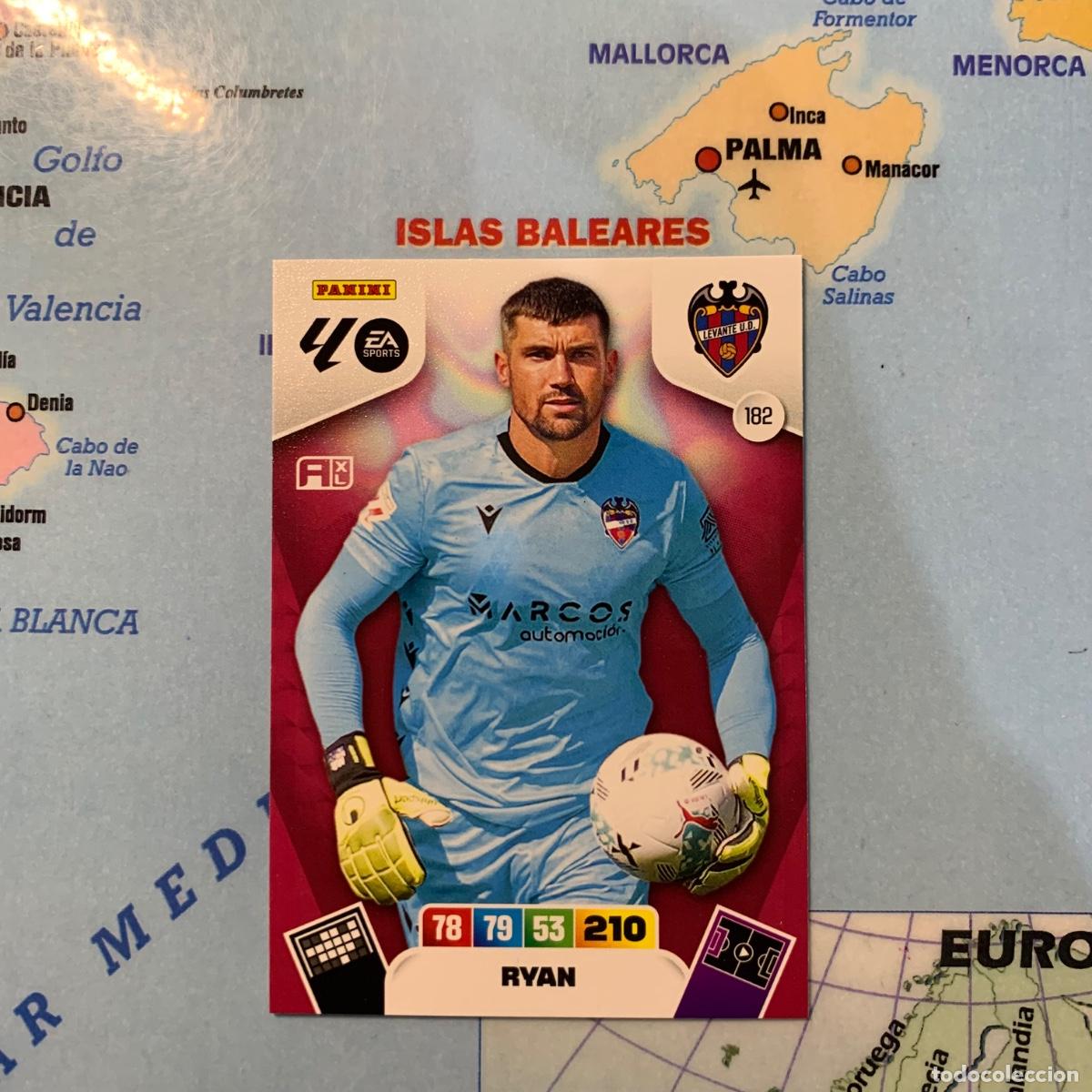 Football Stickers: Ryan n&uacute;mero 182 del Levante cromo adrenalyn XL 25-26 2025-2026