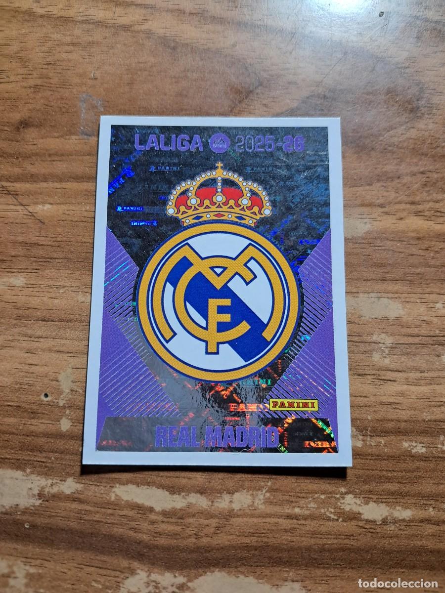Cromos de F&uacute;tbol: CROMO LIGA ESTE TEMPORADA 25/26: ESCUDO (REAL MADRID), N&deg; 1