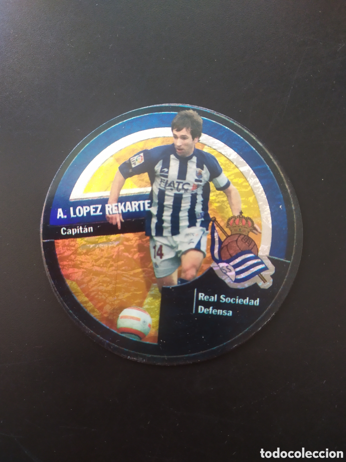 Fu&szlig;ball-Sticker: Mundicromo circlecard danet 2006 2007 06 07 L&oacute;pez Rekarte n&deg; 431 Real Sociedad