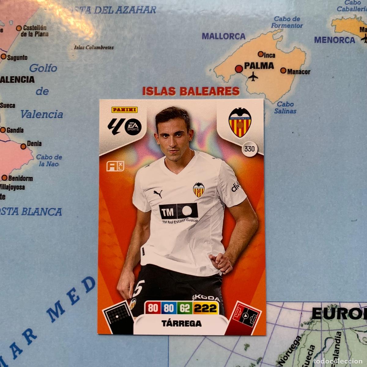 Fu&szlig;ball-Sticker: Tarrega n&uacute;mero 330 del Valencia cromo adrenalyn XL 25-26 2025-2026