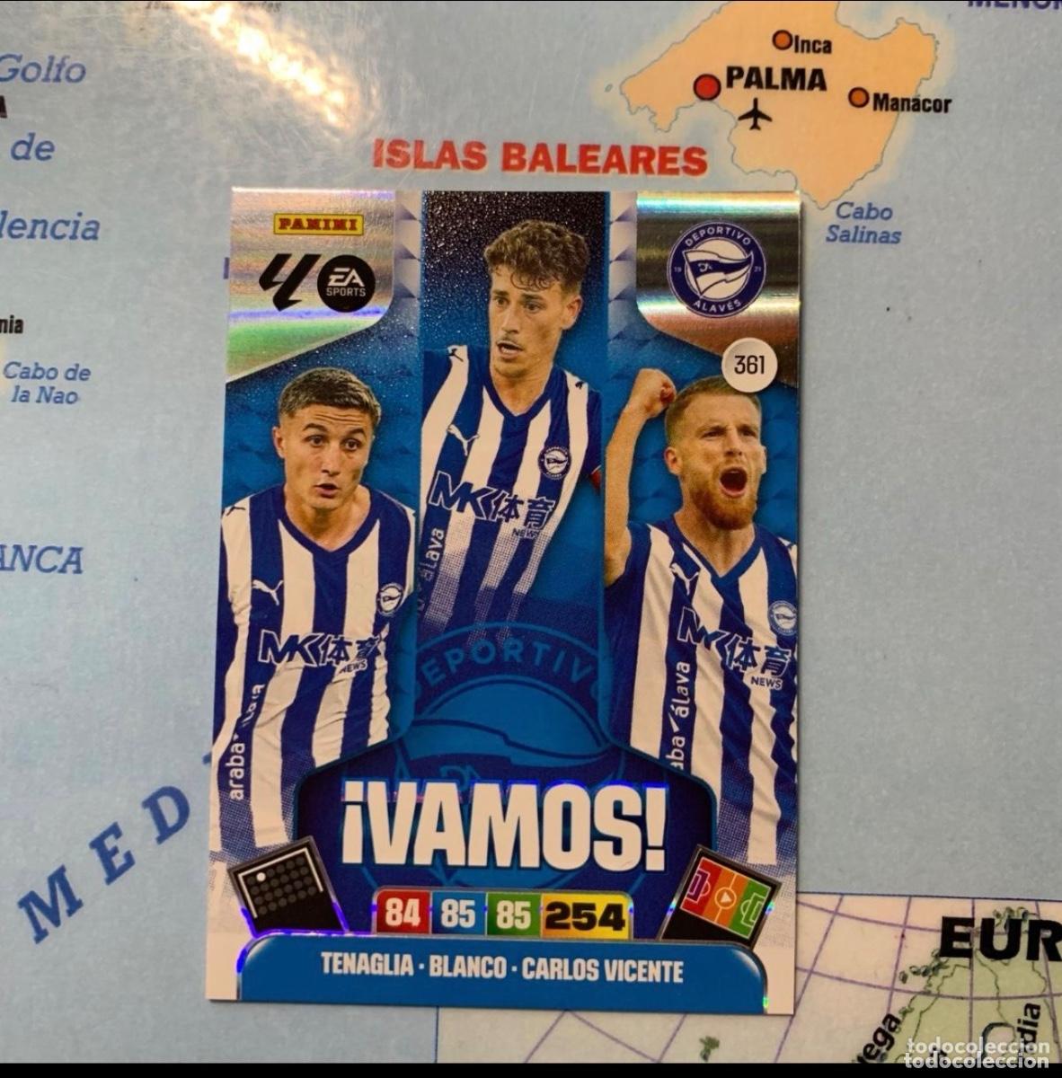 Fu&szlig;ball-Sticker: Vamos numero 361 del Alav&eacute;s cromo adrenalyn XL 25-26 2025-2026