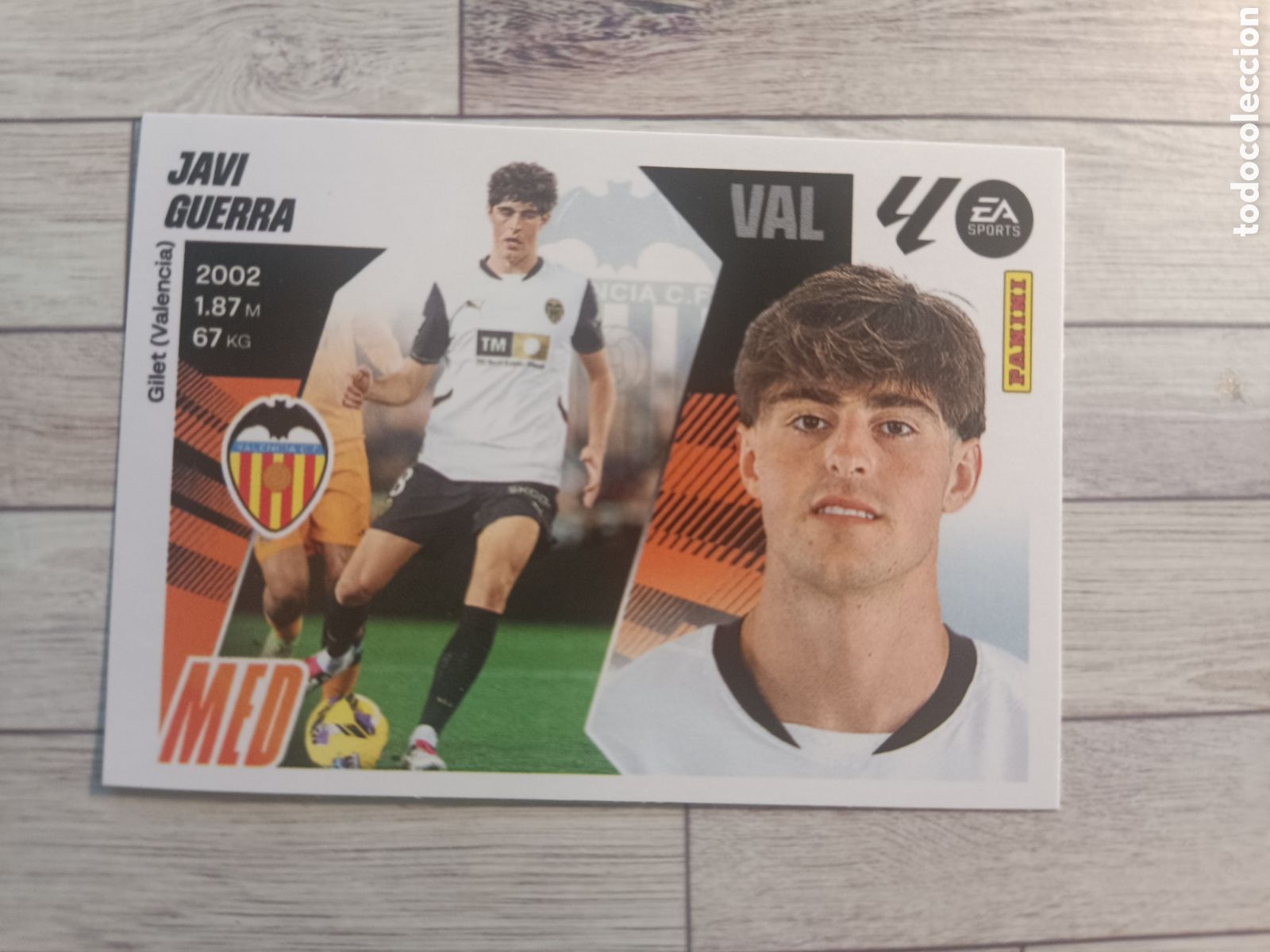 Cromos de F&uacute;tbol: 15 JAVI GUERRA VALENCIA LIGA ESTE 2025 2026 PANINI 25 26 SIN PEGAR