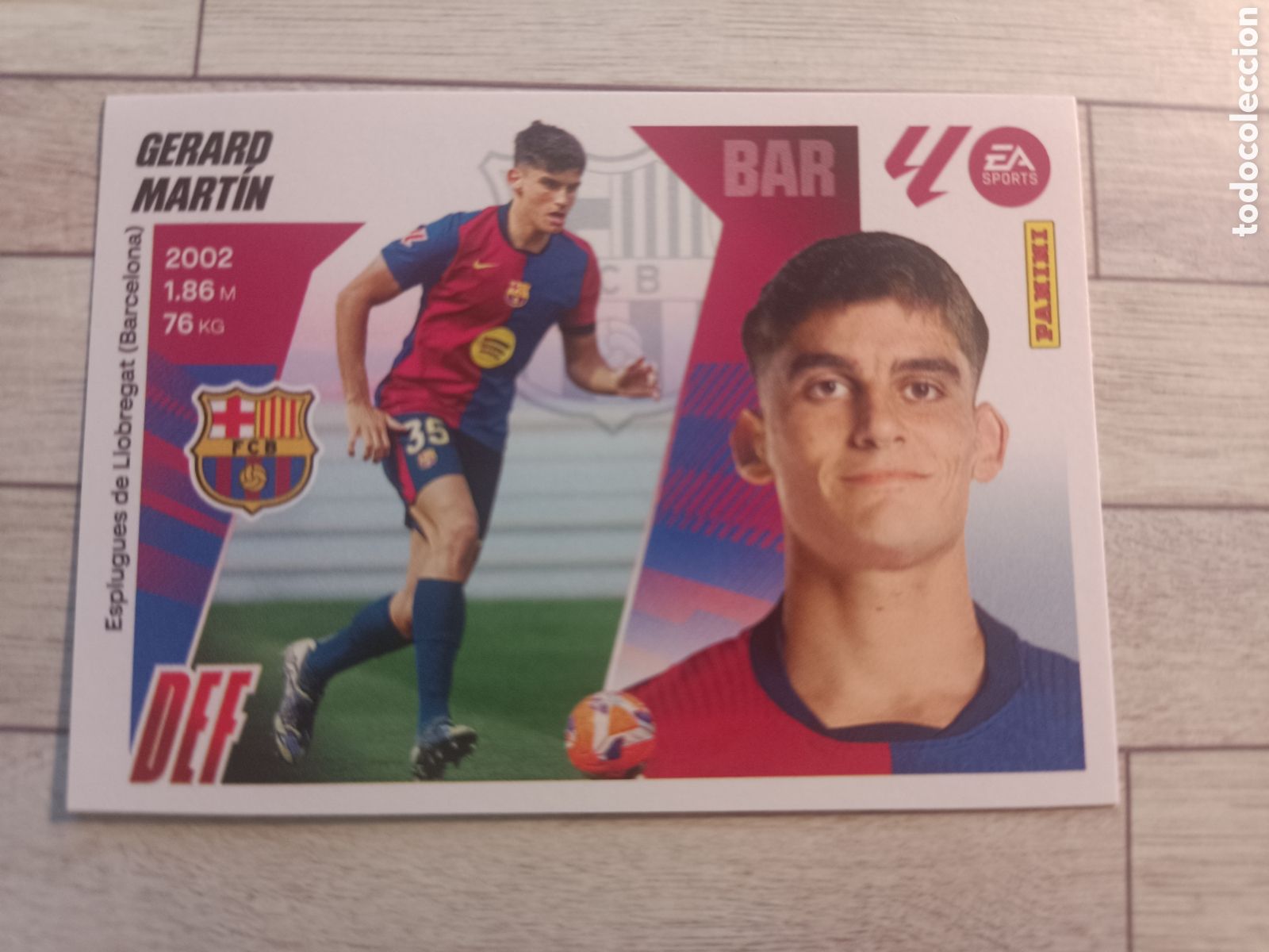 Fu&szlig;ball-Sticker: 10B GERARD MARTIN BARCELONA 10 B LIGA ESTE 2025 2026 PANINI 25 26 SIN PEGAR