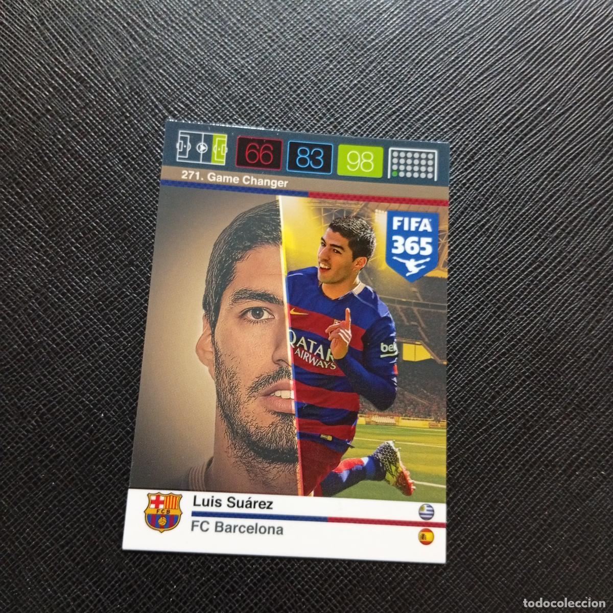 Fu&szlig;ball-Sticker: 271 LUIS SUAREZ BARCELONA ADRENALYN 2015 2016 FIFA 365 CROMO FUTBOL 15 16 - A182 PG532