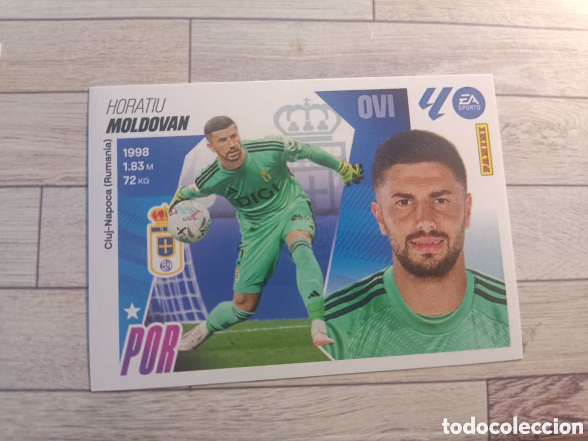 Football Stickers: 4 MOLDOVAN REAL OVIEDO LIGA ESTE 2025 2026 PANINI 25 26 SIN PEGAR