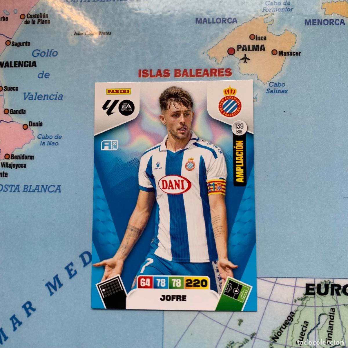 Cromos de F&uacute;tbol: Jofre ampliaci&oacute;n n&uacute;mero 139 Bis del Espa&ntilde;ol cromo adrenalyn XL 25-26 2025-2026