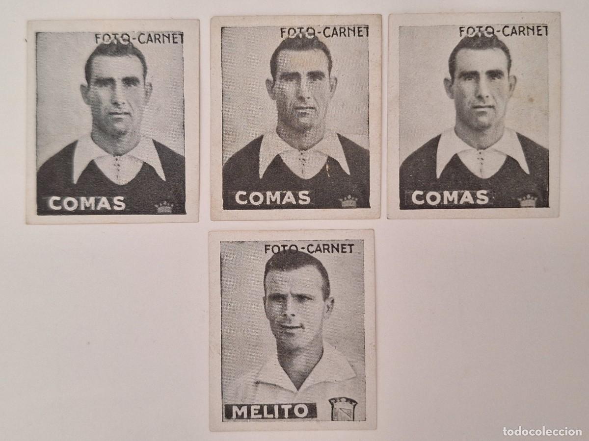 Cromos de F&uacute;tbol: LOTE 4 CROMOS FUTBOL CEUTA FOTO CARNET EDITORIAL CISNE 1942 1943 REPETIDOS NUNCA PEGADOS RV