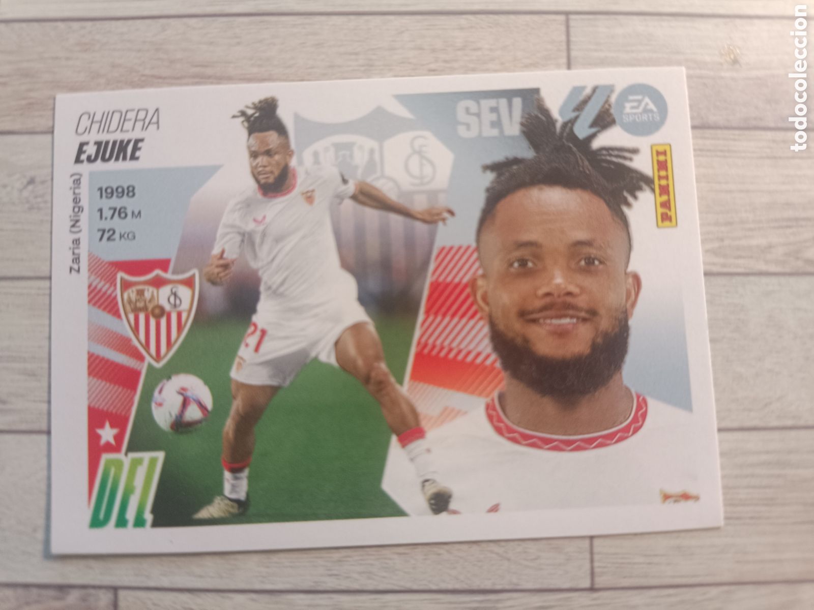 Cartes &agrave; collectionner de Football: 17 EJUKE SEVILLA LIGA ESTE 2025 2026 PANINI 25 26 SIN PEGAR