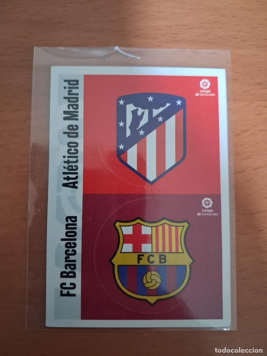 Cartes &agrave; collectionner de Football: Ediciones Este Liga 2020 2021 20 21 Escudos Atletico de Madrid FC Barcelona