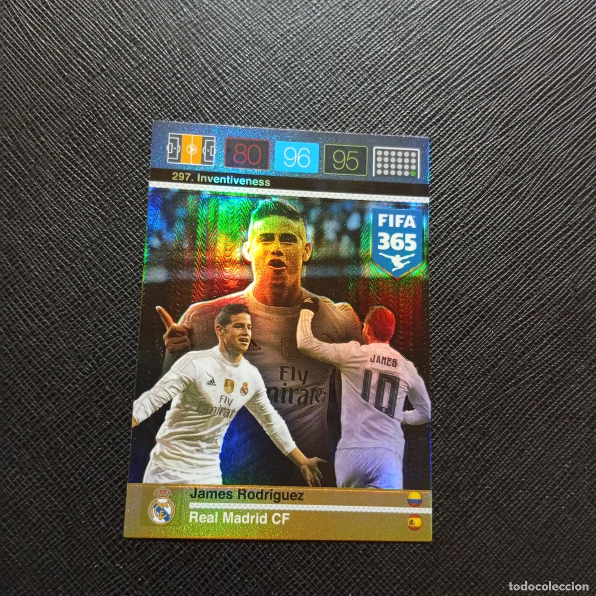 Cromos de F&uacute;tbol: 297 JAMES RODRIGUEZ REAL MADRID ADRENALYN 2015 2016 FIFA 365 CROMO FUTBOL 15 16 - A96 PG10