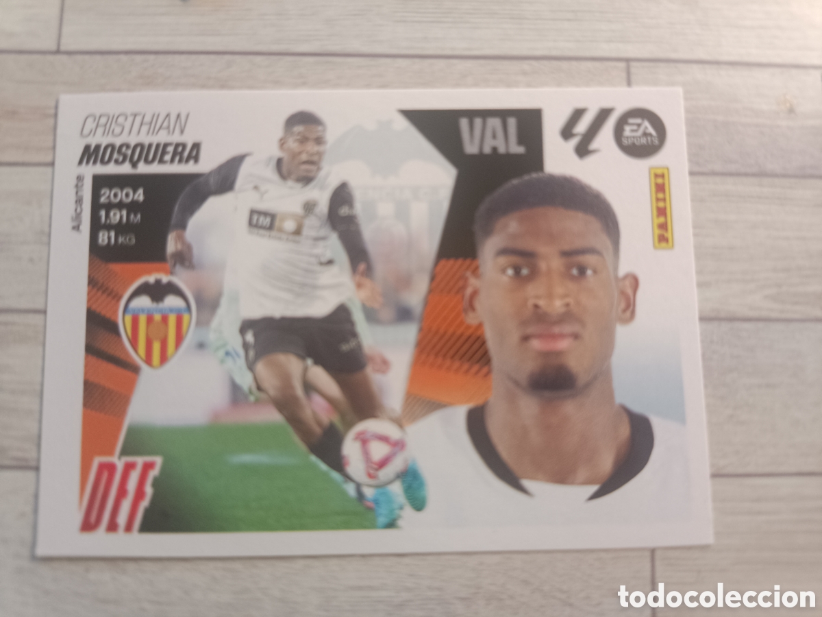 Cromos de f&uacute;tbol: 6 MOSQUERA VALENCIA LIGA ESTE 2025 2026 PANINI 25 26 SIN PEGAR