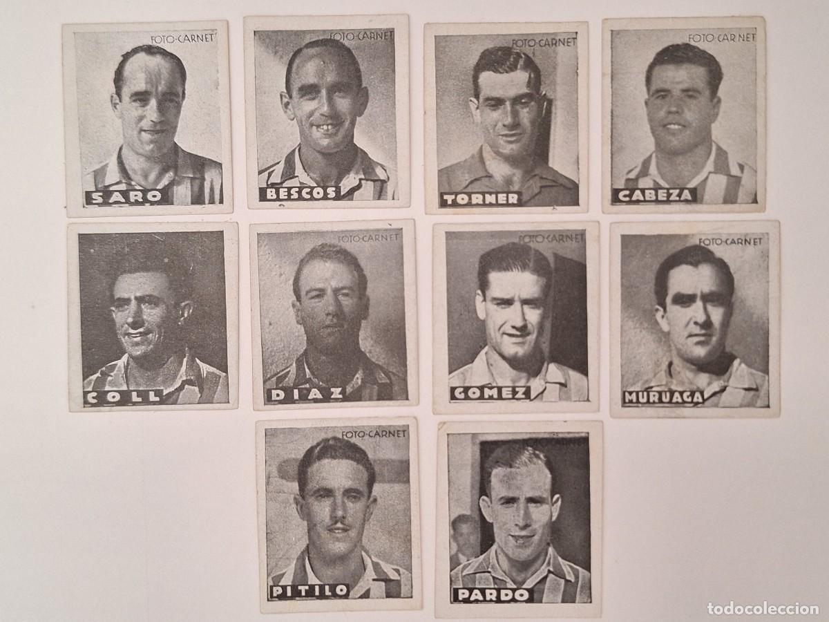 Fu&szlig;ball-Sticker: LOTE 10 CROMOS FUTBOL REAL BETIS FOTO CARNET EDITORIAL CISNE 1942 1943 SIN REPETIR NUNCA PEGADOS RV