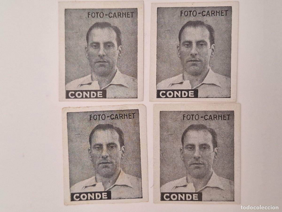 Cromos de F&uacute;tbol: LOTE 4 CROMOS FUTBOL SABADELL FOTO CARNET EDITORIAL CISNE 1942 1943 REPETIDOS NUNCA PEGADOS RV