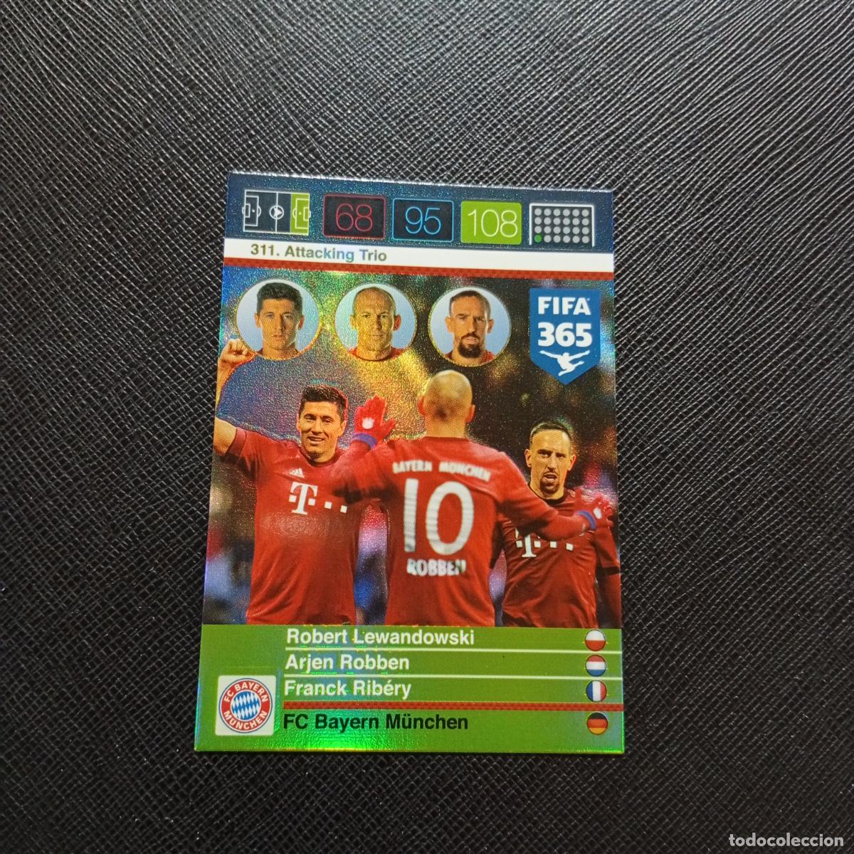Cromos de F&uacute;tbol: 311 LEWANDOWSKI ROBBEN RIBERY BAYERN ADRENALYN 2015 2016 FIFA 365 CROMO FUTBOL 15 16 - A96 PG37