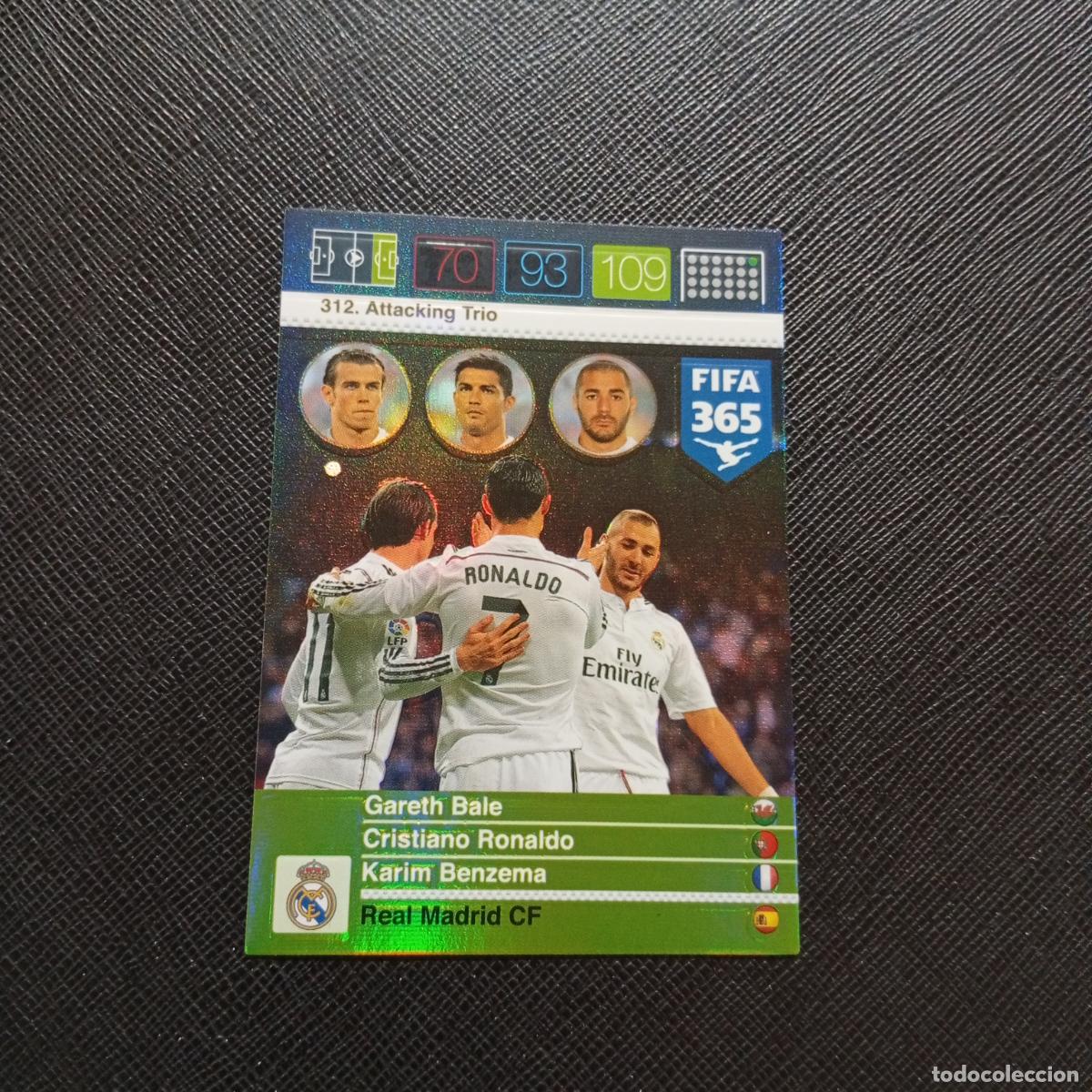 Cromos de F&uacute;tbol: 312 BALE CRISTIANO RONALDO BENZEMA REAL MADRID ADRENALYN 2015 2016 FIFA 365 FUTBOL 15 16 - A96 PG37