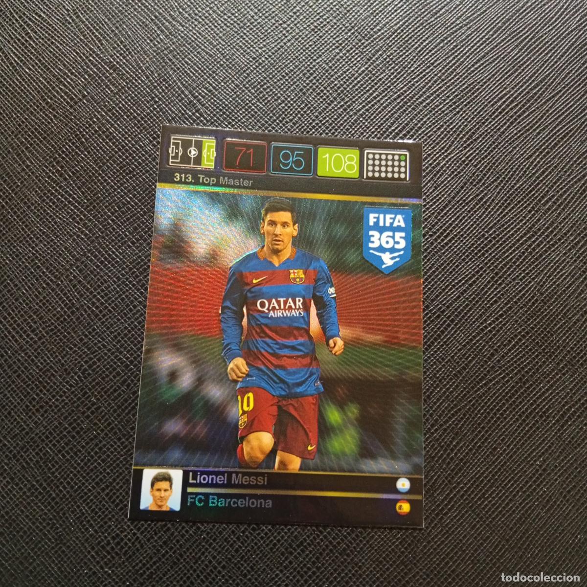 Cromos de F&uacute;tbol: 313 MESSI BARCELONA ADRENALYN 2015 2016 FIFA 365 CROMO FUTBOL 15 16 - A96 PG37 TOP MASTER