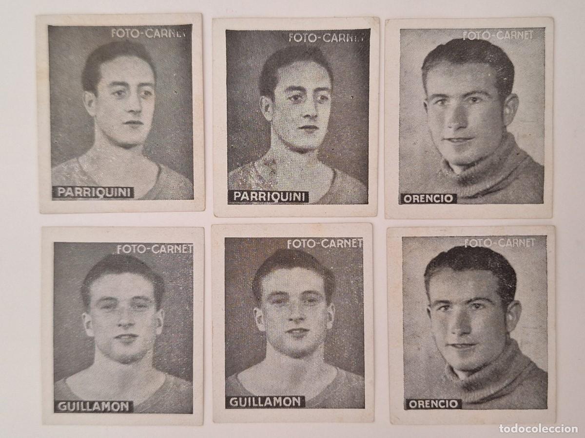 Cromos de F&uacute;tbol: LOTE 6 CROMOS FUTBOL JEREZ FOTO CARNET EDITORIAL CISNE 1942 1943 REPETIDOS NUNCA PEGADOS RV