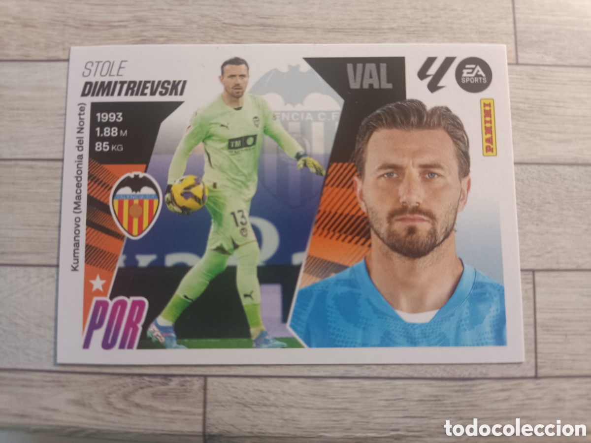 Cromos de F&uacute;tbol: 3 DIMITRIEVSKI VALENCIA LIGA ESTE 2025 2026 PANINI 25 26 SIN PEGAR