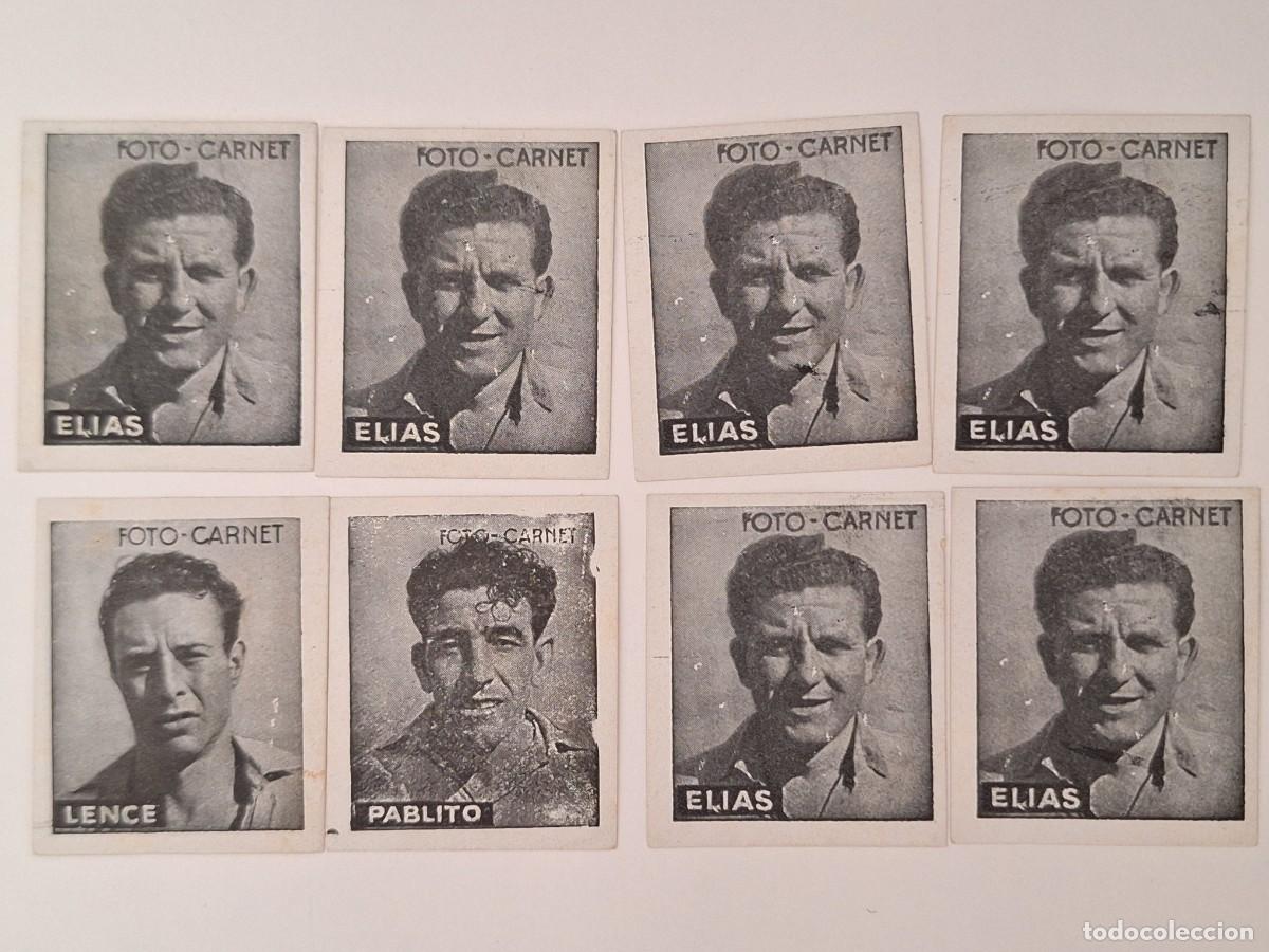 Cromos de F&uacute;tbol: LOTE 8 CROMOS FUTBOL FERROVIARIA FOTO CARNET EDITORIAL CISNE 1942 1943 REPETIDOS NUNCA PEGADOS RV