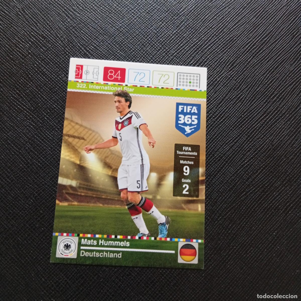 Cromos de F&uacute;tbol: 322 HUMMELS ALEMANIA ADRENALYN 2015 2016 FIFA 365 CROMO FUTBOL 15 16 - A96 PG46