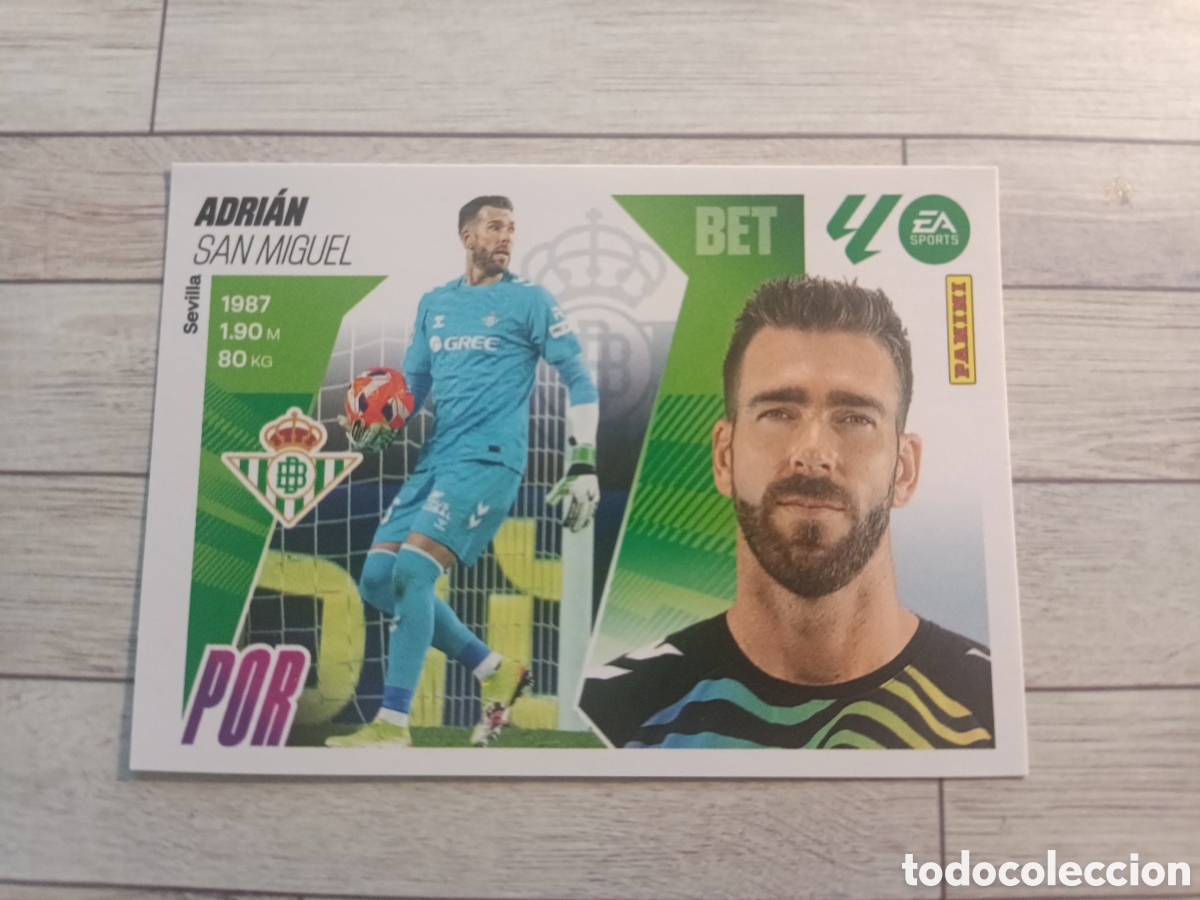 Cromos de F&uacute;tbol: 4 ADRIAN REAL BETIS LIGA ESTE 2025 2026 PANINI 25 26 SIN PEGAR